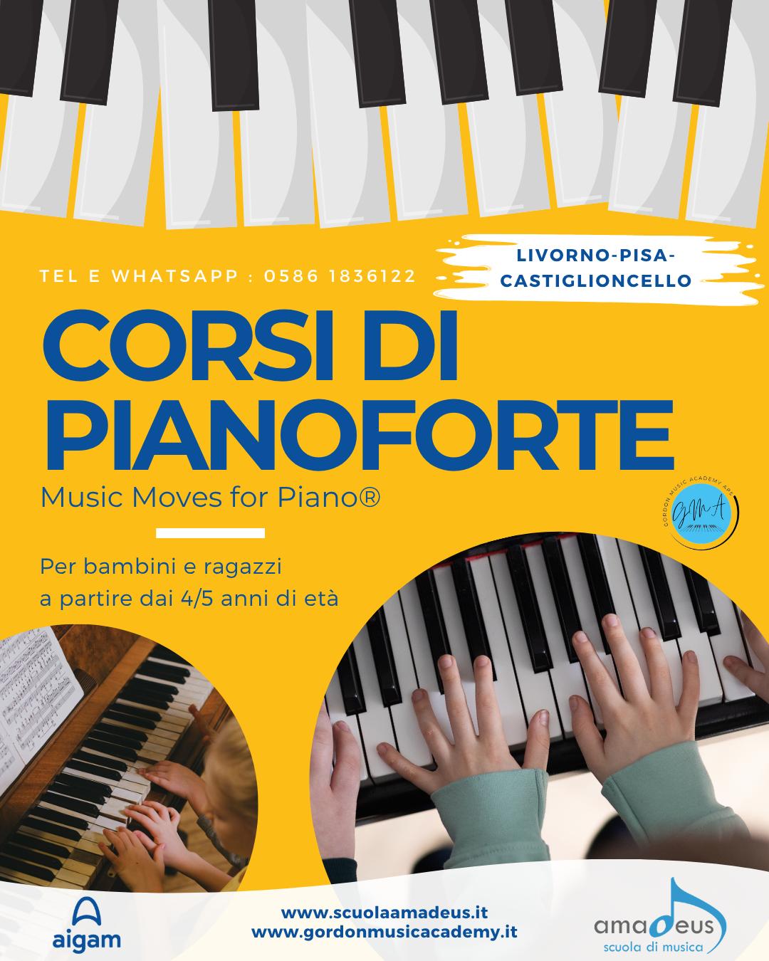 Corsi di pianoforte Music Moves for Piano a Livorno, Pisa e Castiglioncello